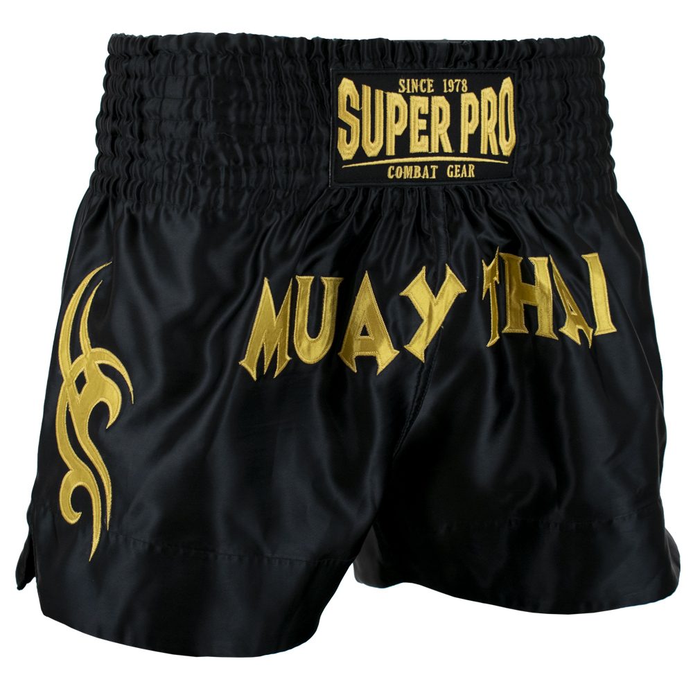 Super Pro Combat Gear Thaiboksshort Fighter , goud - zwart