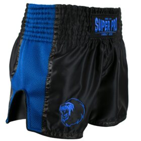 Super Pro Combat Gear Thai en Kickboksshort Brave , blauw - zwart