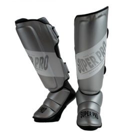 Super Pro Combat Gear Rebel Scheenbeschermers , grijs - zwart - wit