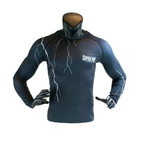 Super Pro Combat Gear Compression Shirt Long Sleeve Thunder , grijs - zwart