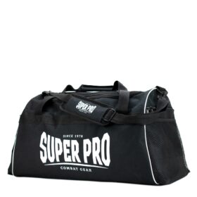 Super Pro Combat Gear Gym Sporttas Zwart/Wit Small - Sporttassen