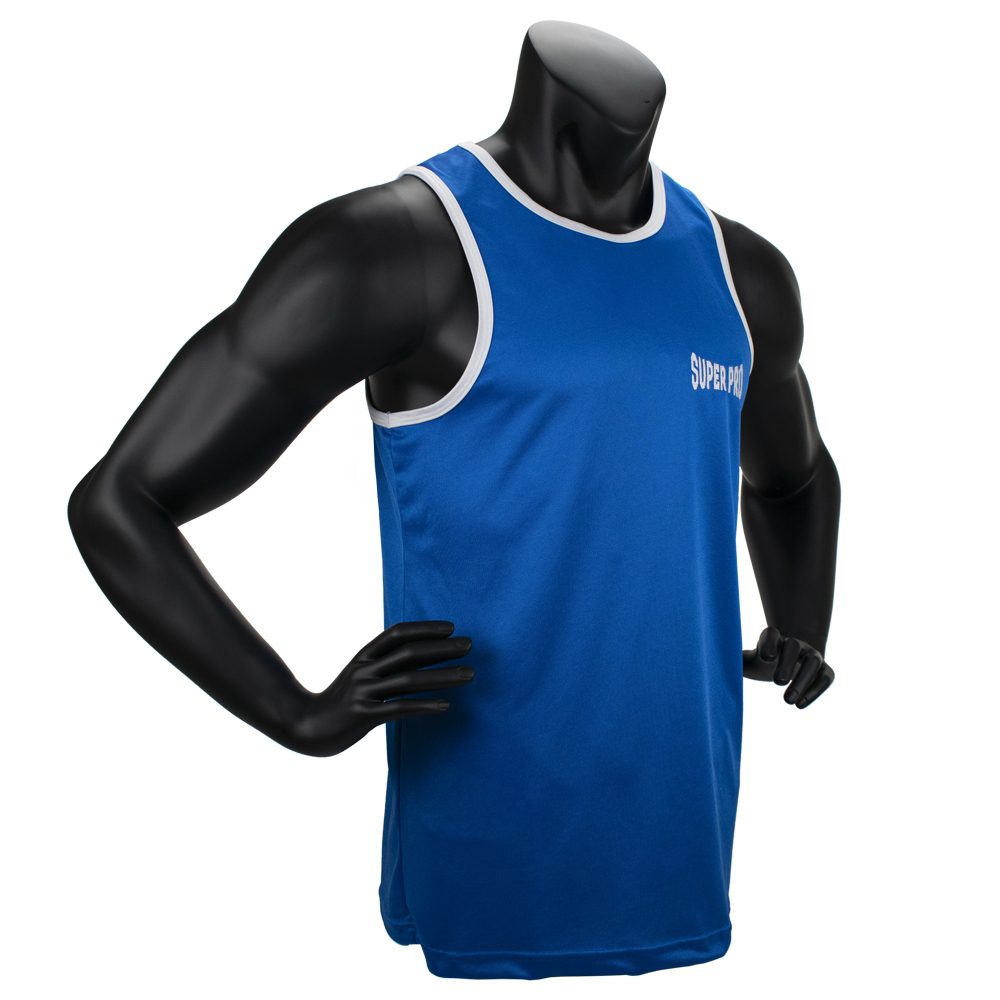 Super Pro Combat Gear Club Bokssinglet , blauw - wit