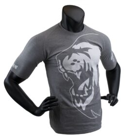 Super Pro Combat Gear T-shirt Lion Logo , grijs - wit