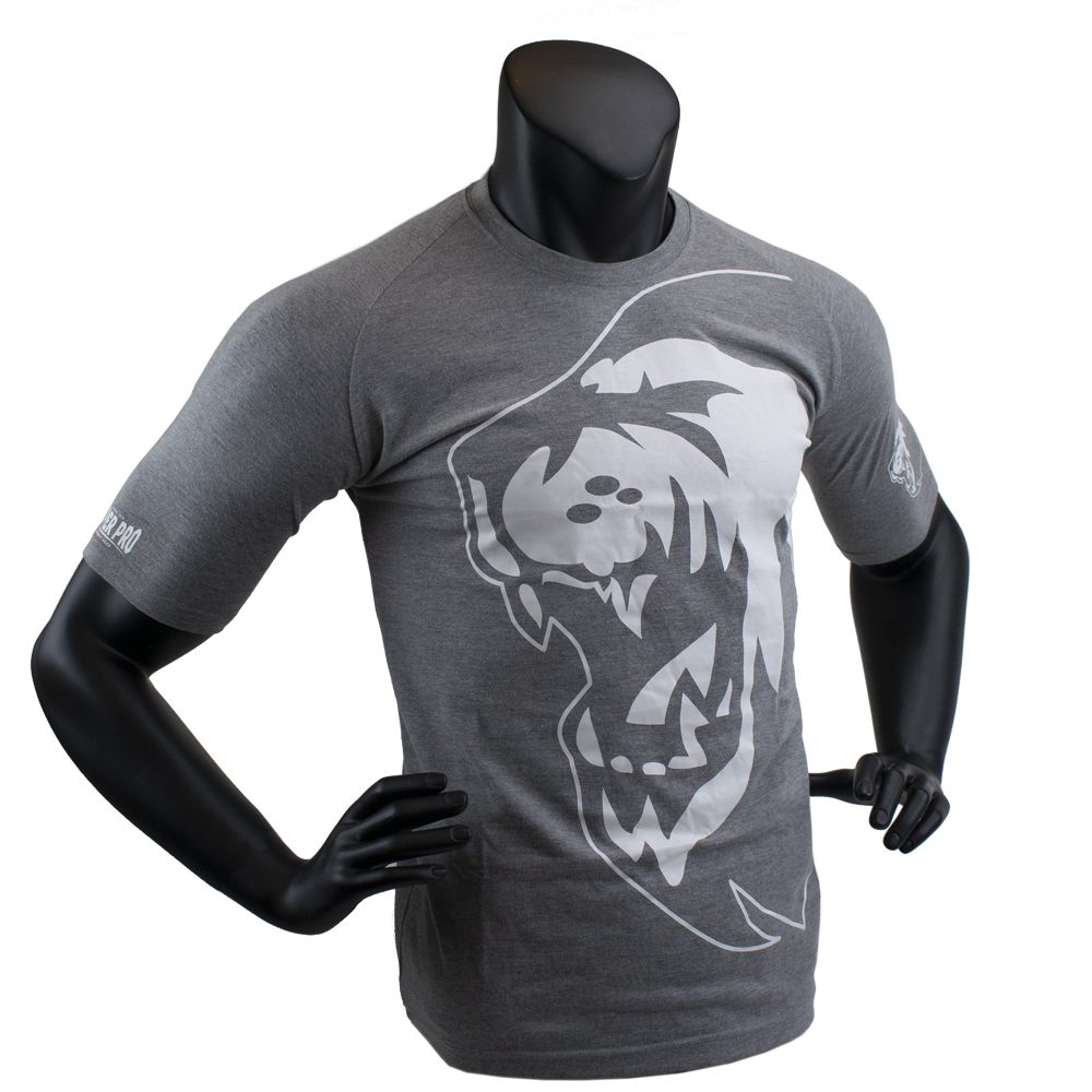 Super Pro Combat Gear T-shirt Lion Logo , grijs - wit