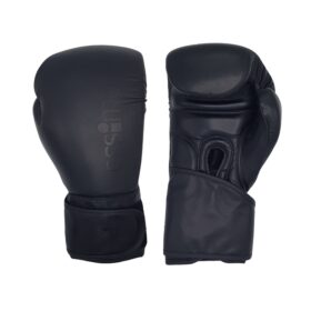 Essimo (Kick)boxing Gloves ??Special DDF?? Leather - Black/Black - Bokshandschoenen