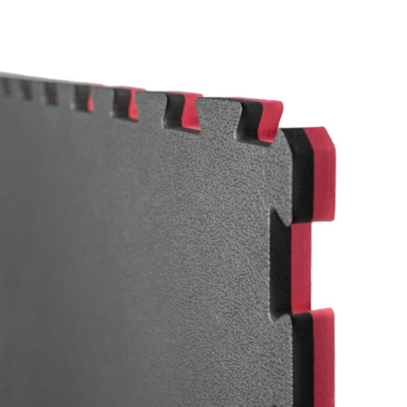 Waterproof Puzzelmat Zwart / Rood (100 x 100 x 2.5 cm)