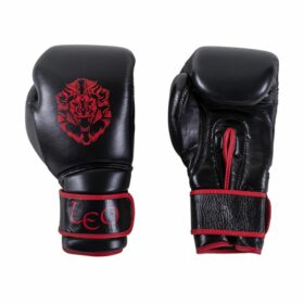 Leo Legend leather Gloves Black/Red - Bokshandschoenen