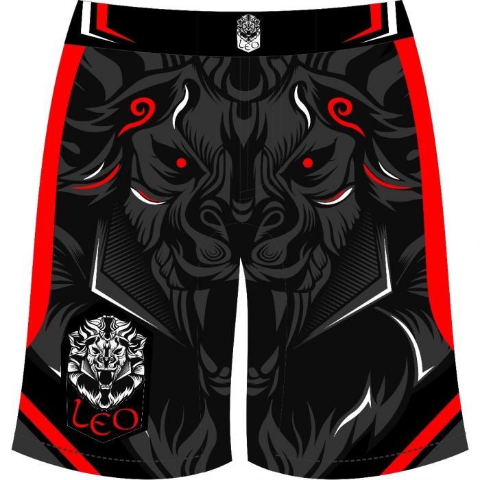 Leo Legend MMA Short - Black/Red