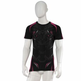 Leo ROAR Rashguard SS - Black/Pink