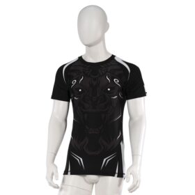 Leo ROAR Rashguard SS - Black/White