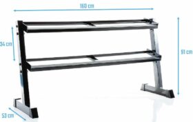 Dumbbell rek Zwart 2 Laags