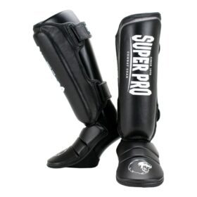 Super Pro Combat Gear Scheenbeschermer Protector , zwart - wit