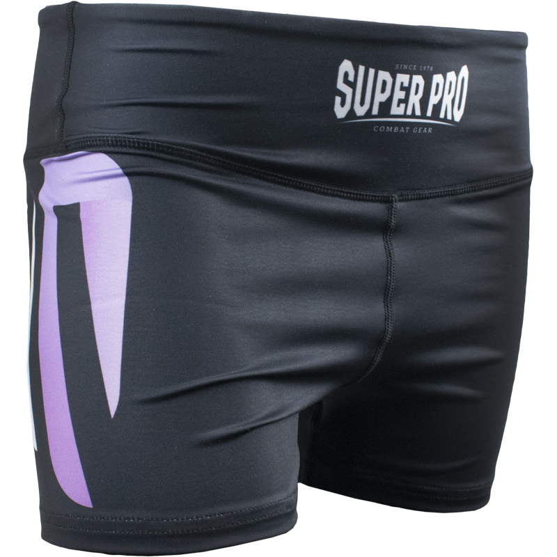 Super Pro Combat Gear Short Tight Dames No Mercy , wit - paars - zilver