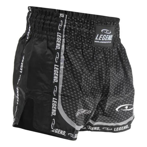 Legend Kickboks Broekje Carbon Black Satijn maat XL