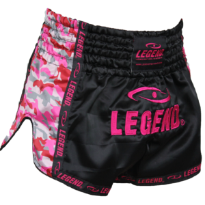 Legend Kickboks Broekje Dames Camo Roze Satijn maat XL Legend Kickboks Broekje Dames Camo Roze Satijn maat XL