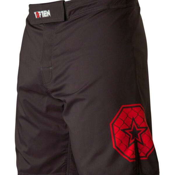 TOP TEN MMA Short Triangle Black/Red maat M