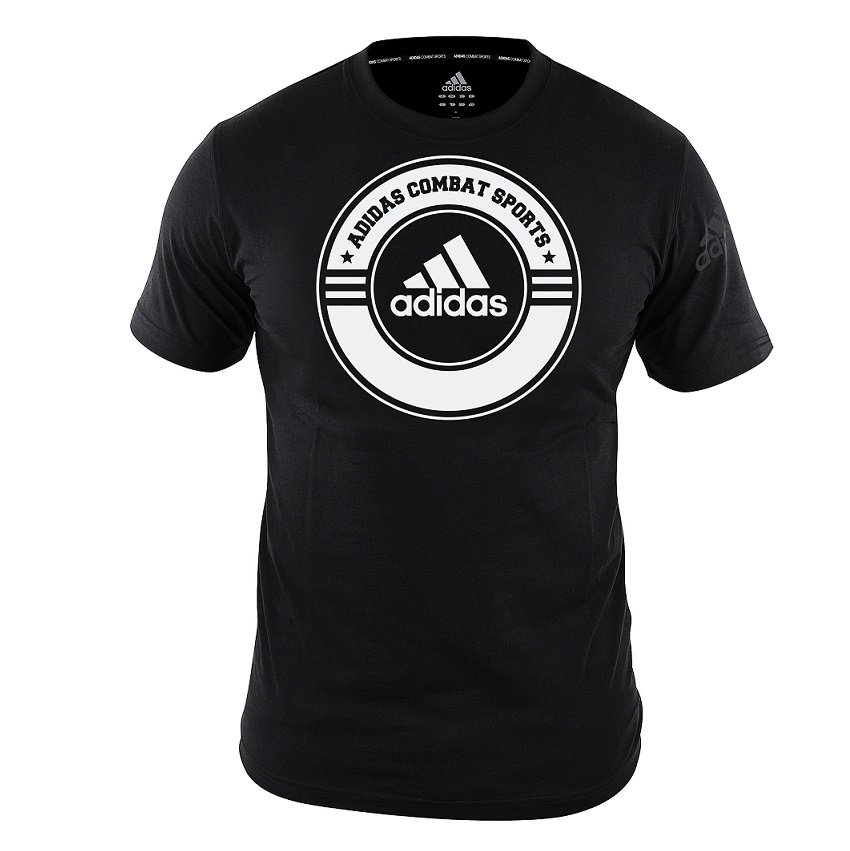 adidas T-shirt Combat Sports , zwart - wit