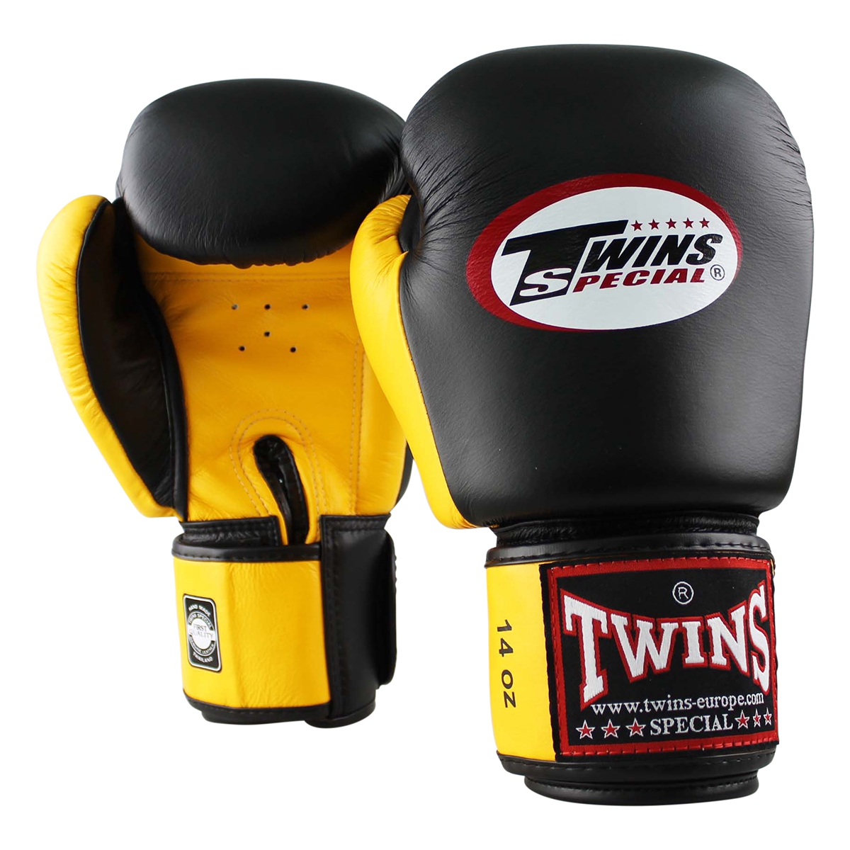 Twins Special Kickbokshandschoenen BGVL-3 Black Yellow (BGVL 3 BLACK YELLOW)