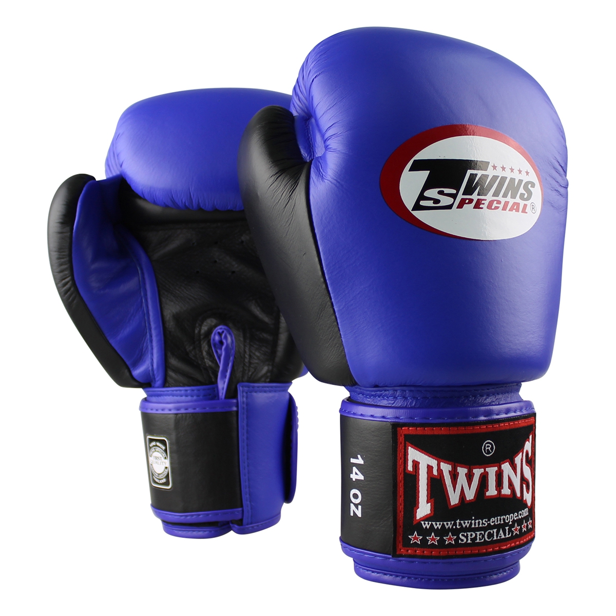 Twins Special Kickbokshandschoenen Retro Blauw Zwart (BGVL 3 RETRO BLUE BLACK)