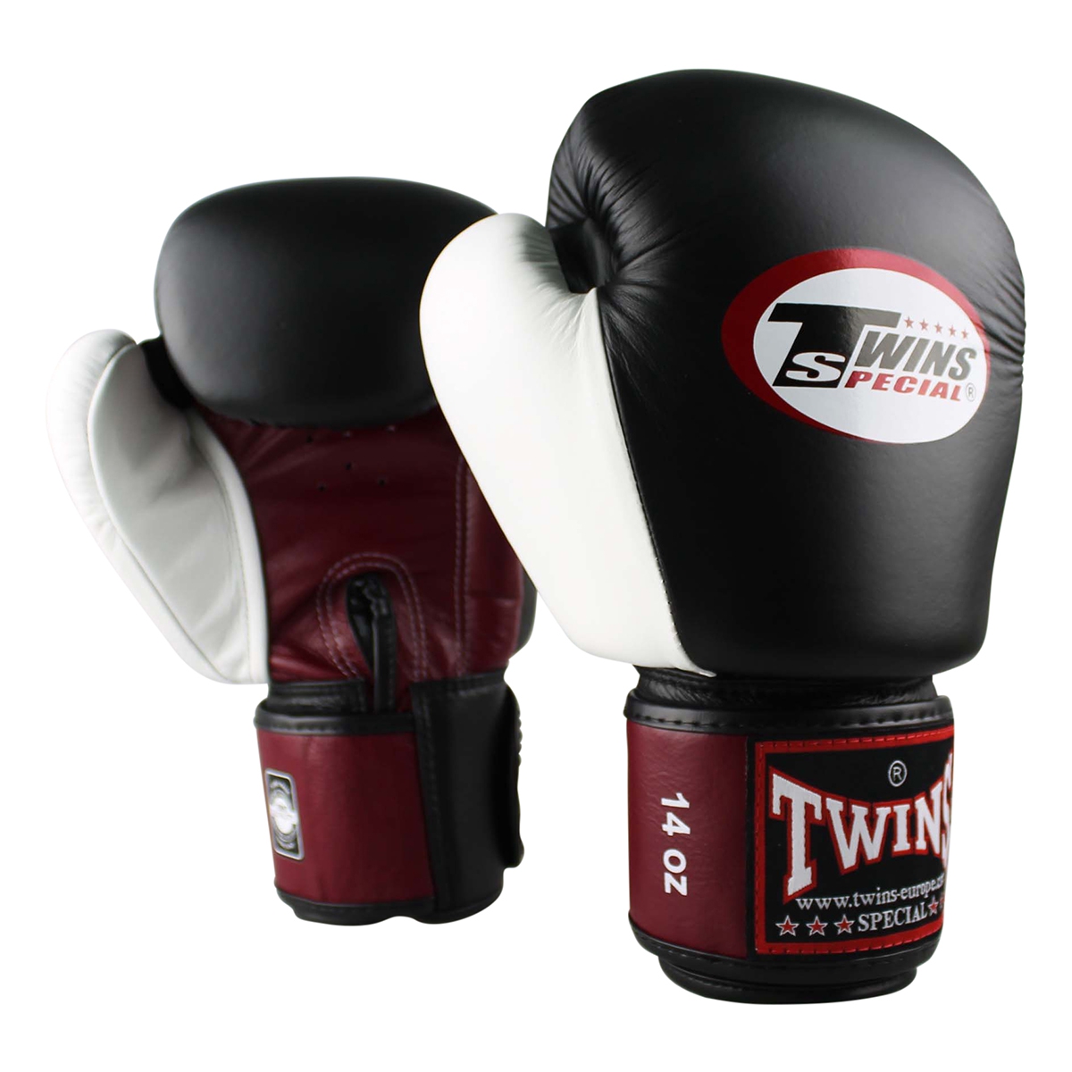 Twins Special Kickbokshandschoenen Rood Zwart Wit (BGVL 4 RED BLACK WHITE)