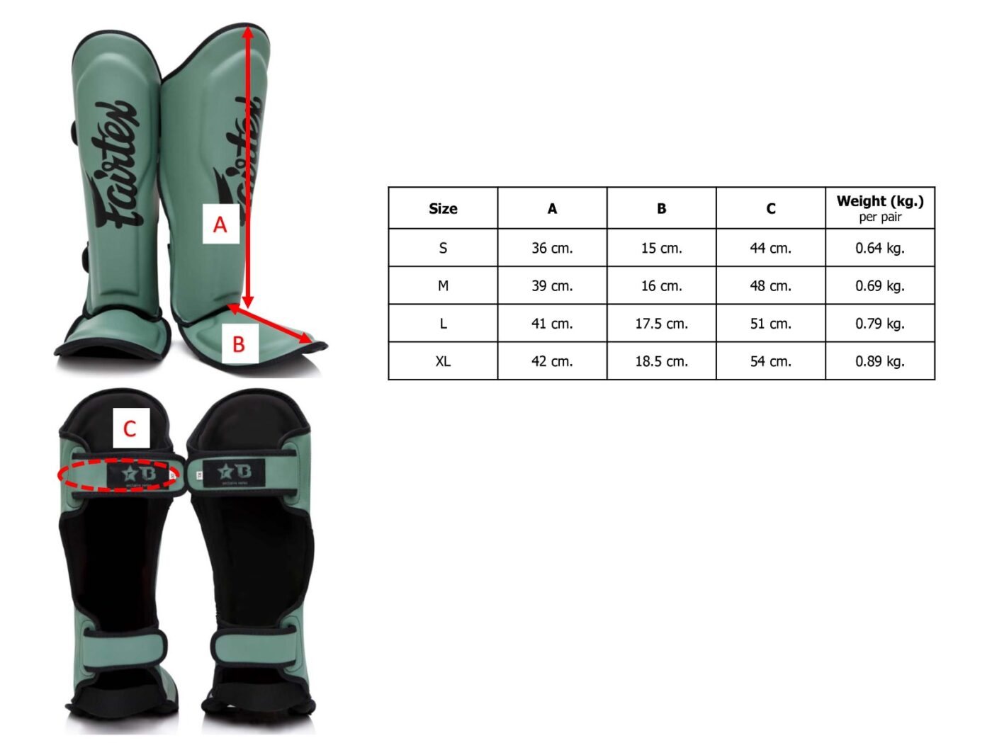 Fairtex Booster Kickboks Scheenbeschermers (FXB SG WH)