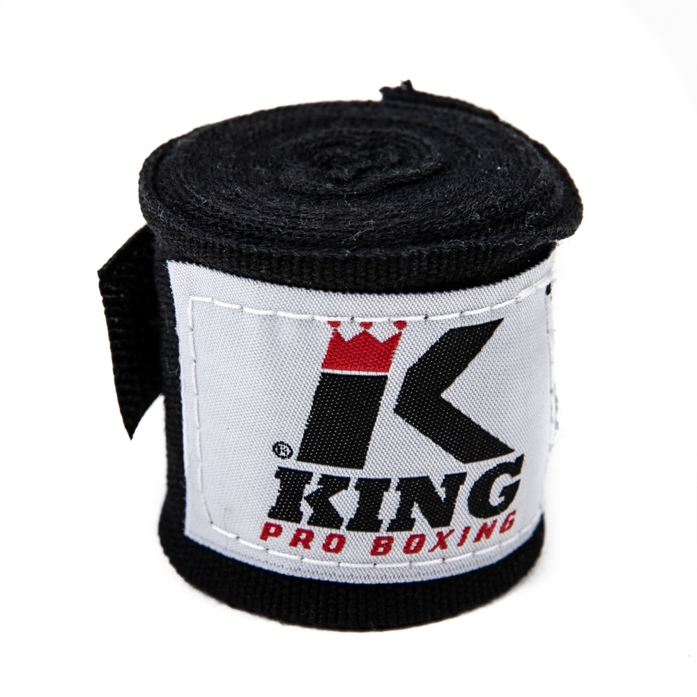 King Pro Boxing Bandages Zwart Jeugd 200 cm (KPB BPC BLACK YOUTH)