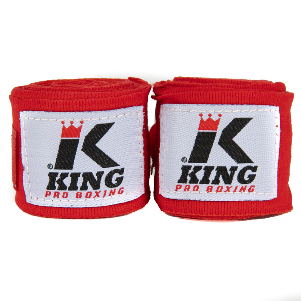 King Pro Boxing Bandages Poly Cotton Rood 460 cm (KPB-BPC-RED)
