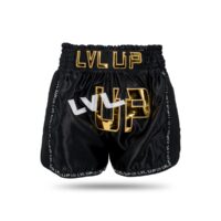 LVL-UP Kickboksbroekje Satin met Logo (LVL-UP LOGO 1)