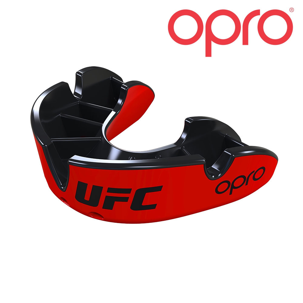 UFC Gebitsbeschermer OPRO Silver JR Rood Zwart (OPRO SILVER JR RED BLACK)