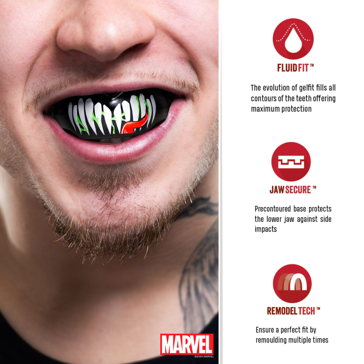 Vecht Sport Gebitsbescherming Venom (SAFEJAWZ MARVEL BRACES VENOM)