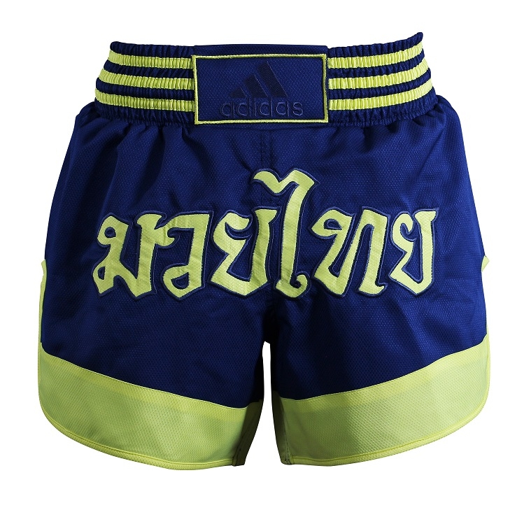 adidas Thaiboksshort Micro Diamond , blauw - geel