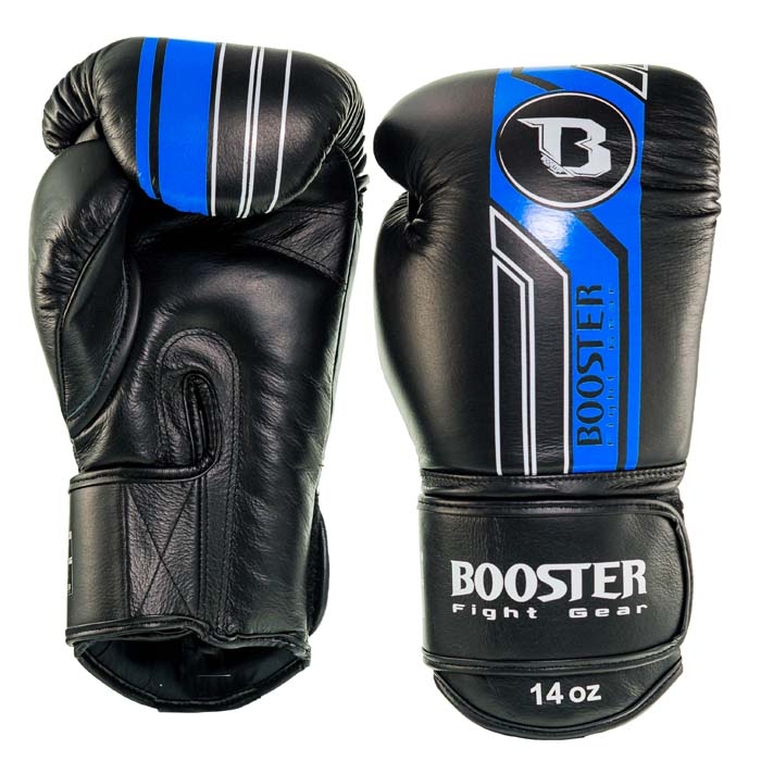 Booster V9 Kickbokshandschoenen Zwart Blauw (BGL V9 BLACK BLUE)
