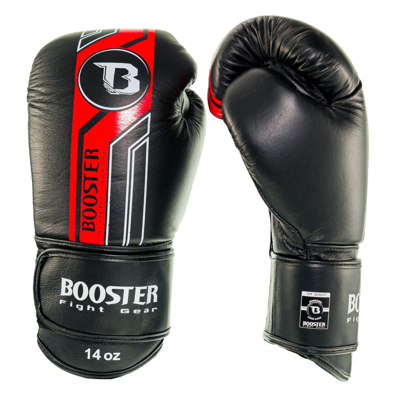 Booster V9 Kickbokshandschoenen Zwart Rood (BGL V9 BLACK RED)