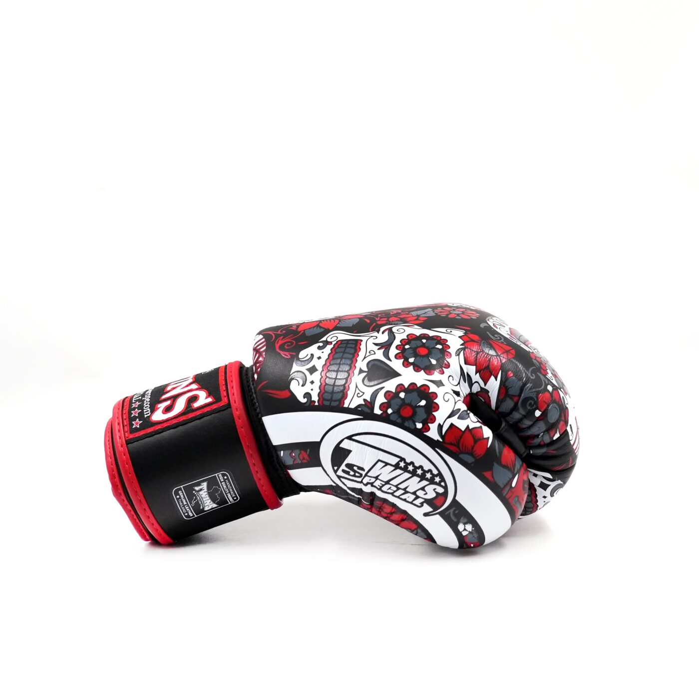 Twins BGVL3 Kickbokshandschoenen Skull Red (FBGVL-3-SKULL-RED)