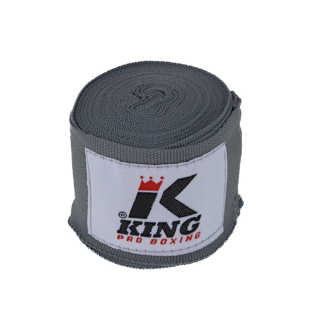 King Pro Boxing Handwraps Grijs 460 cm (KPB BPC GREY)