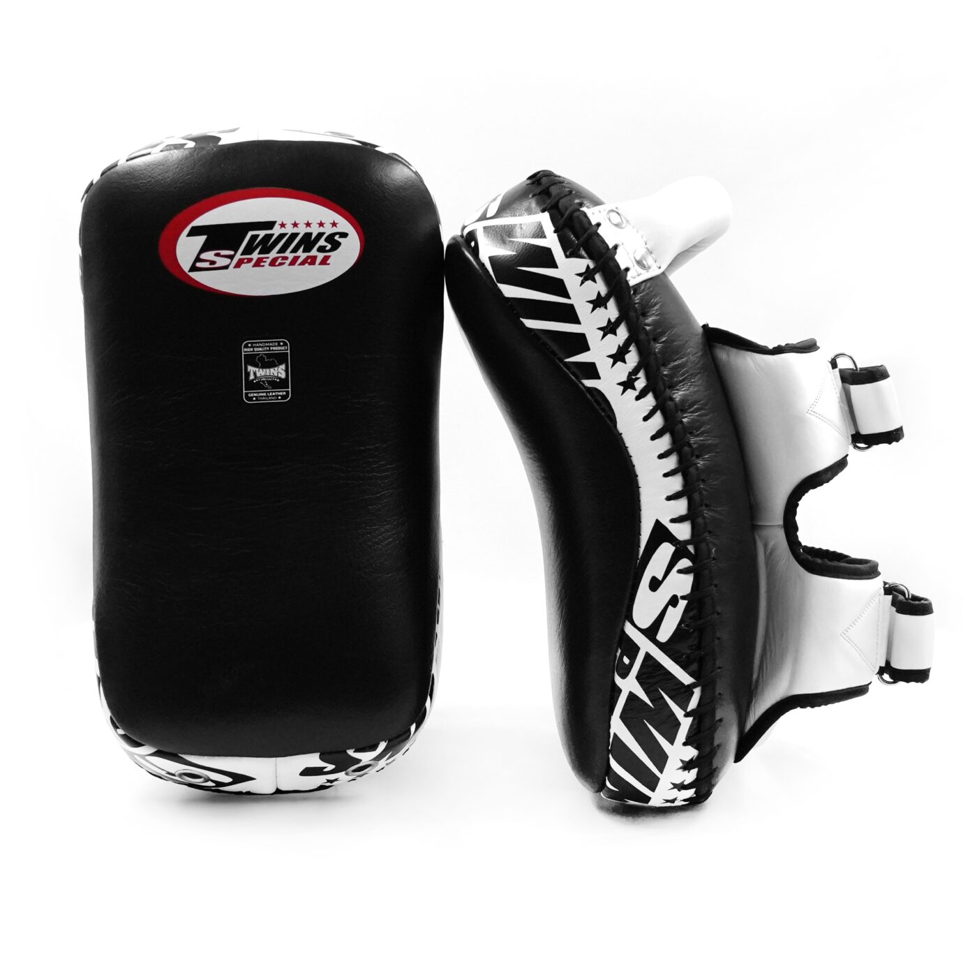 Twins Special Thai Pads - Professionele Kick Pads (KPL 12 BLACK WHITE L)