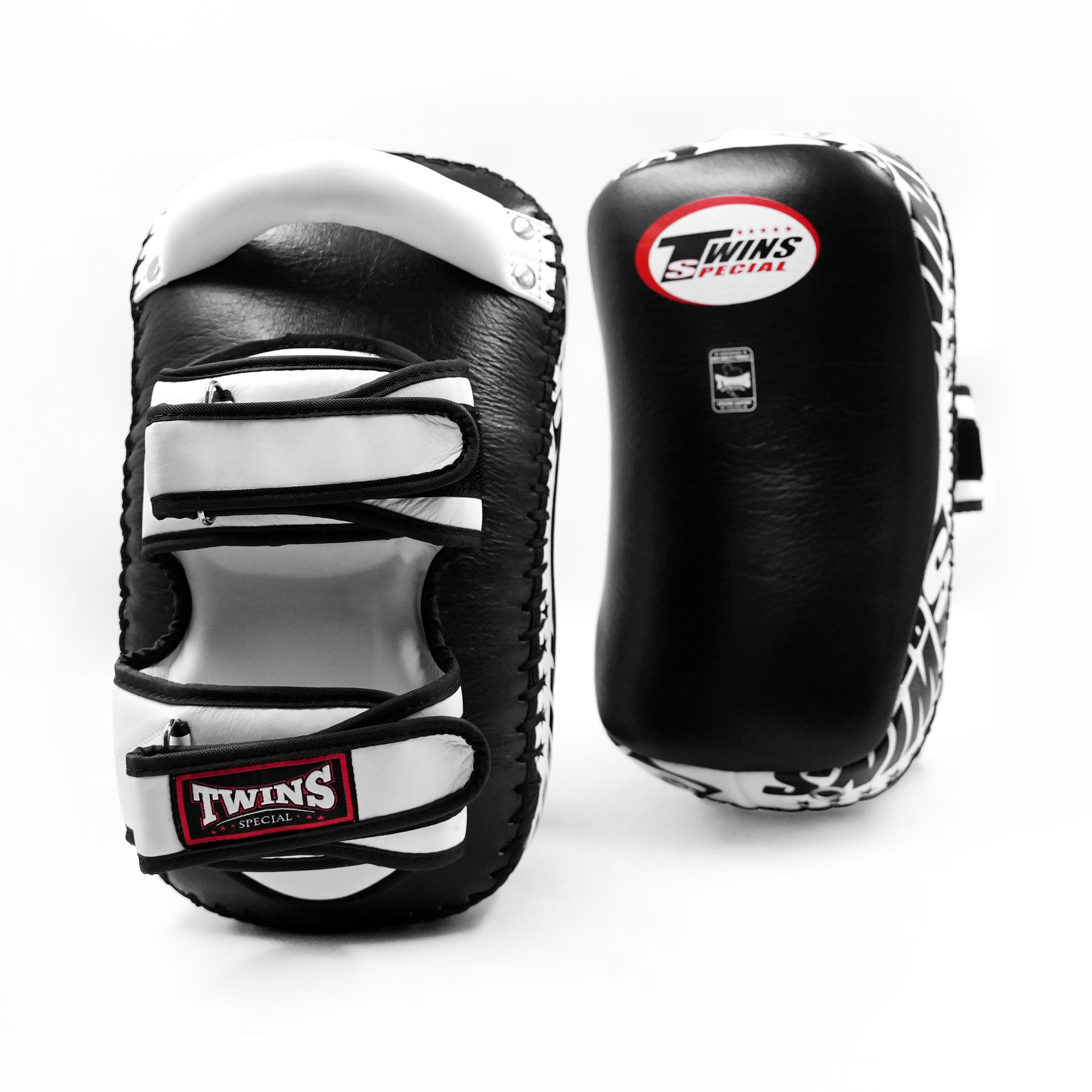 Twins Special Thai Pads - Professionele Kick Pads (KPL 12 BLACK WHITE L)