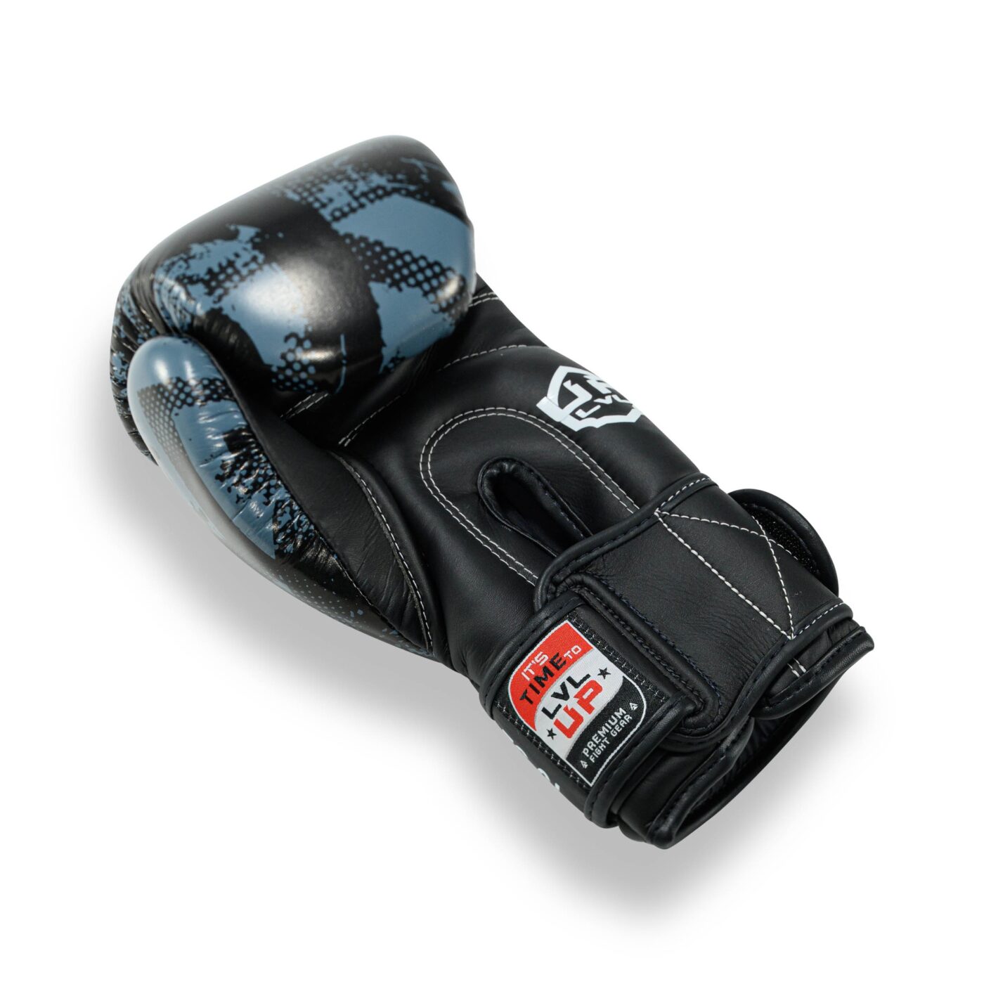 LVLUP Kickbokshandschoenen Zwart Grijs (LVL-UP-BG-STADIUM-1)