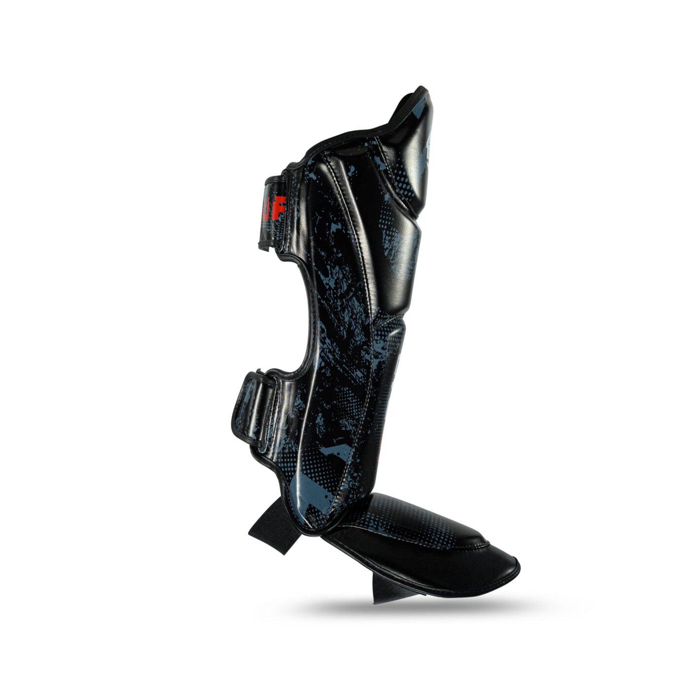 LVL-UP Kickboksen Scheenbeschermers Zwart Grijs (LVL-UP SG STADIUM 1 BLACK GREY)