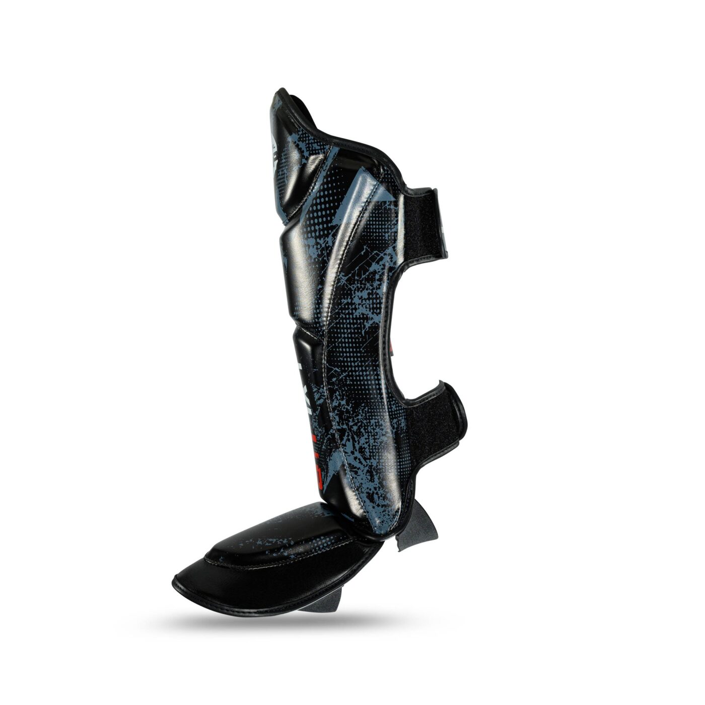 LVL-UP Kickboksen Scheenbeschermers Zwart Grijs (LVL-UP SG STADIUM 1 BLACK GREY)