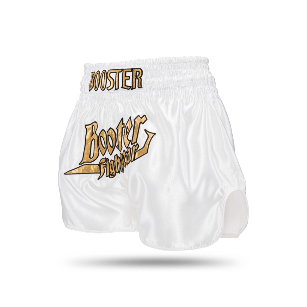 Booster Kickboksbroekje Thunder Wit Goud (TBT THUNDER WH GD) Booster Kickboksbroekje Thunder Wit Goud (TBT THUNDER WH GD)