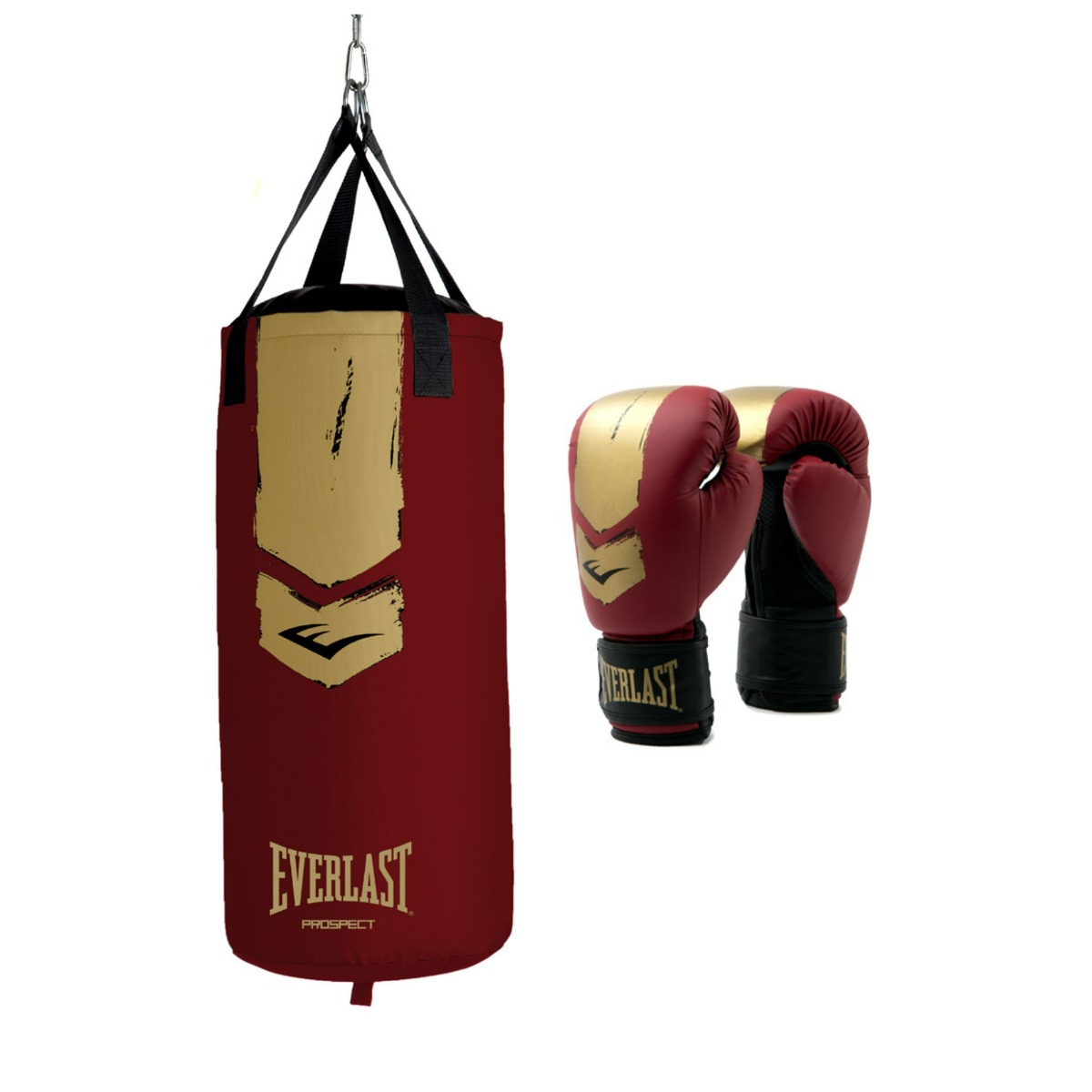 Everlast Prospect 2 Heavy Bag Kit (Red/Gold) 76X28 Cm Everlast Prospect 2 Heavy Bag Kit (Red/Gold) 76X28 Cm