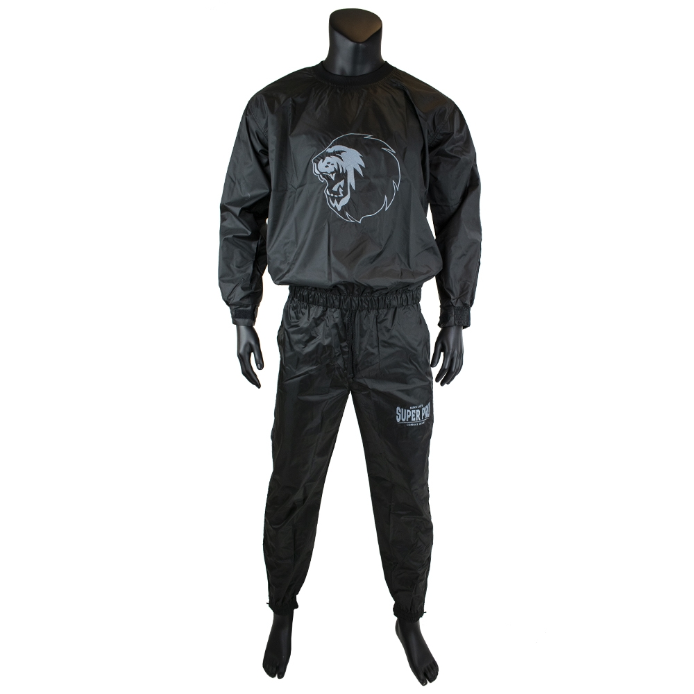 Super Pro Combat Gear Zweetpak - Sweat Suit S - Grijs / Zwart Super Pro Combat Gear Zweetpak - Sweat Suit S - Grijs / Zwart