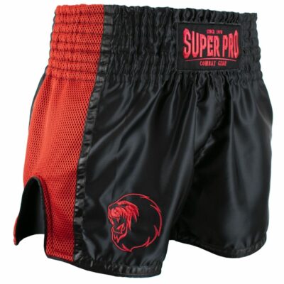 Super Pro Combat Gear Kickboksbroekje - Brave - Rood / Zwart
