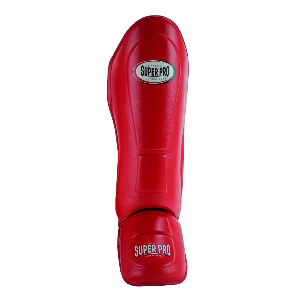 Super Pro Combat Gear Scheenbeschermer - Thai pro Shin Guard S - Rood / Zwart Super Pro Combat Gear Scheenbeschermer - Thai pro Shin Guard S - Rood / Zwart