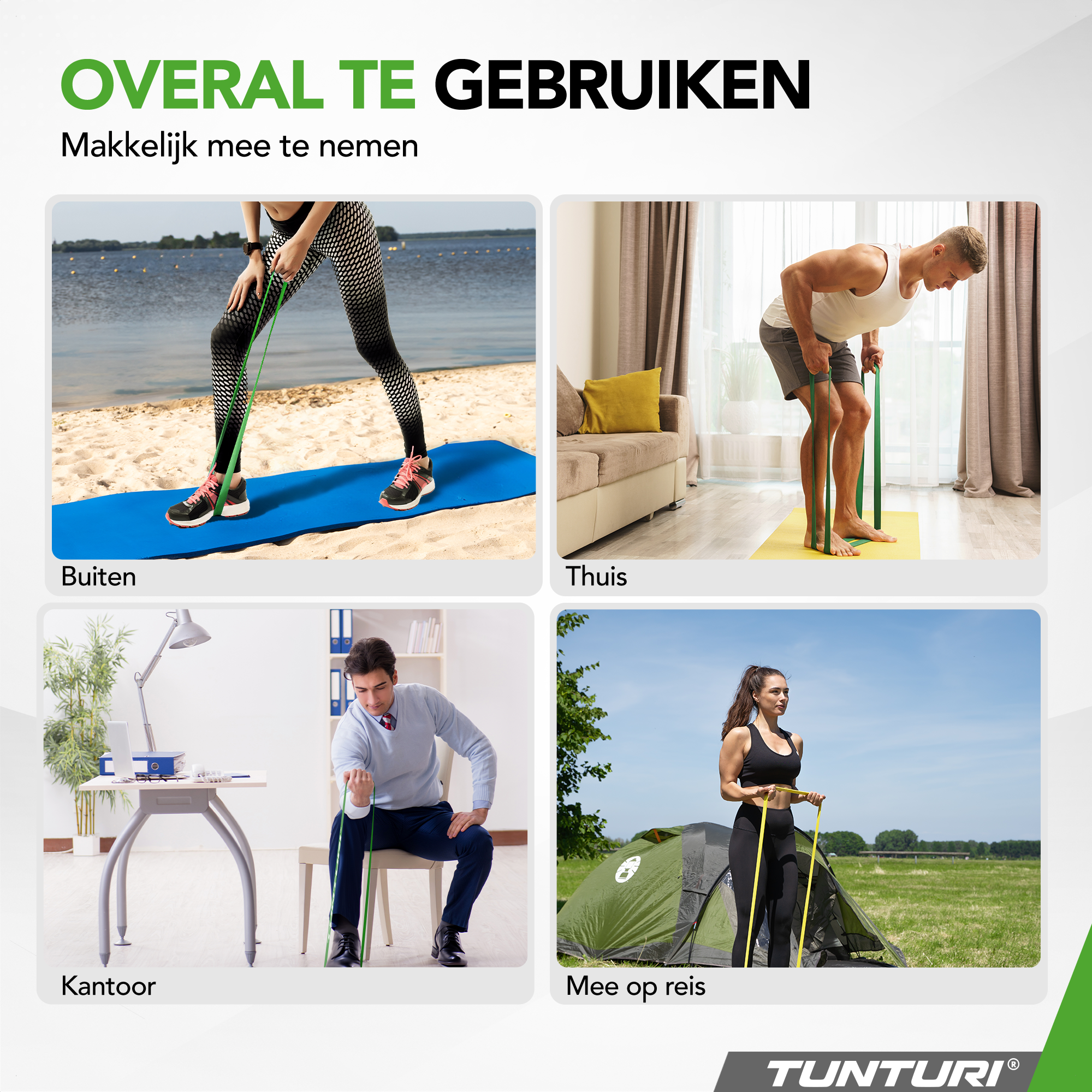 Tunturi Weerstandsband - Power Band 5 tot 20 kg - Wit Tunturi Weerstandsband - Power Band 5 tot 20 kg - Wit