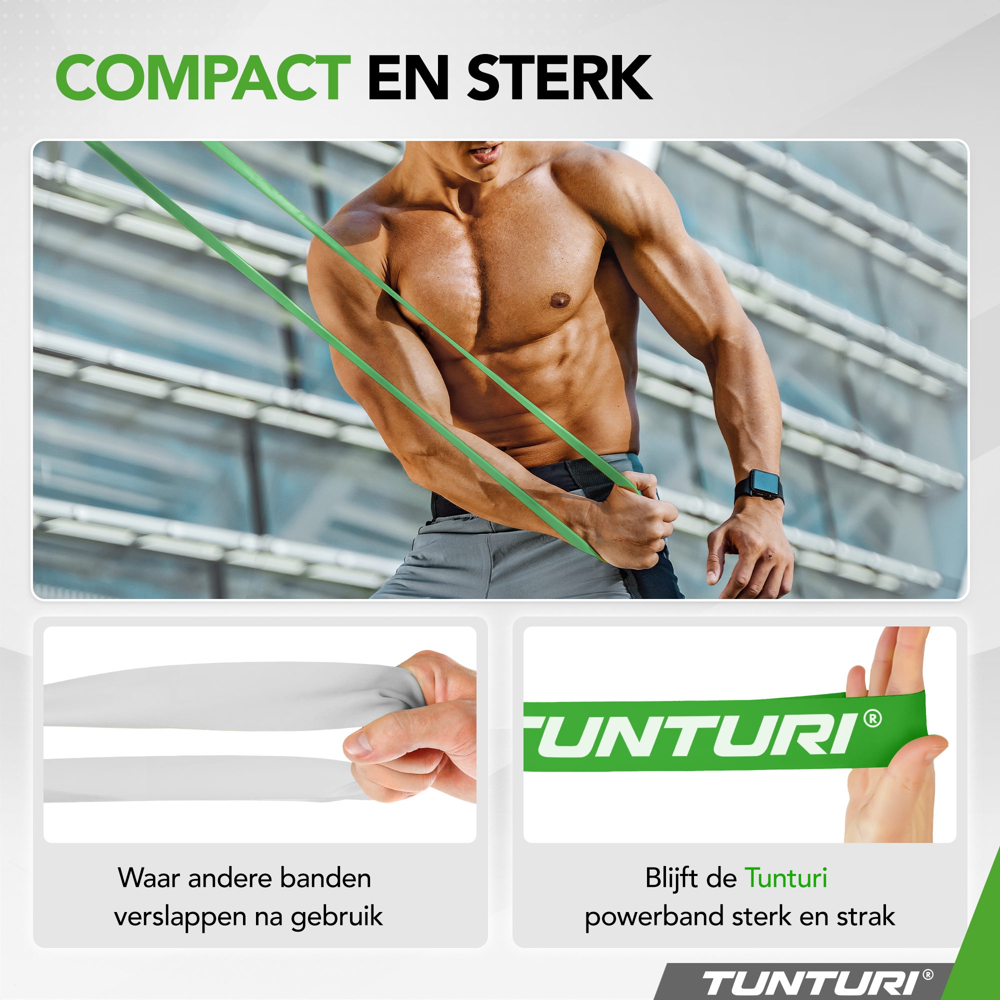 Tunturi Weerstandsband - Power Band Heavy 20 tot 55 kg - Blauw Tunturi Weerstandsband - Power Band Heavy 20 tot 55 kg - Blauw