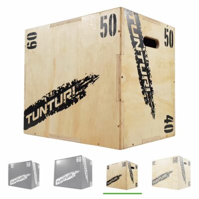 Tunturi Plyo Box - Wood 40/50/60cm - Zwart