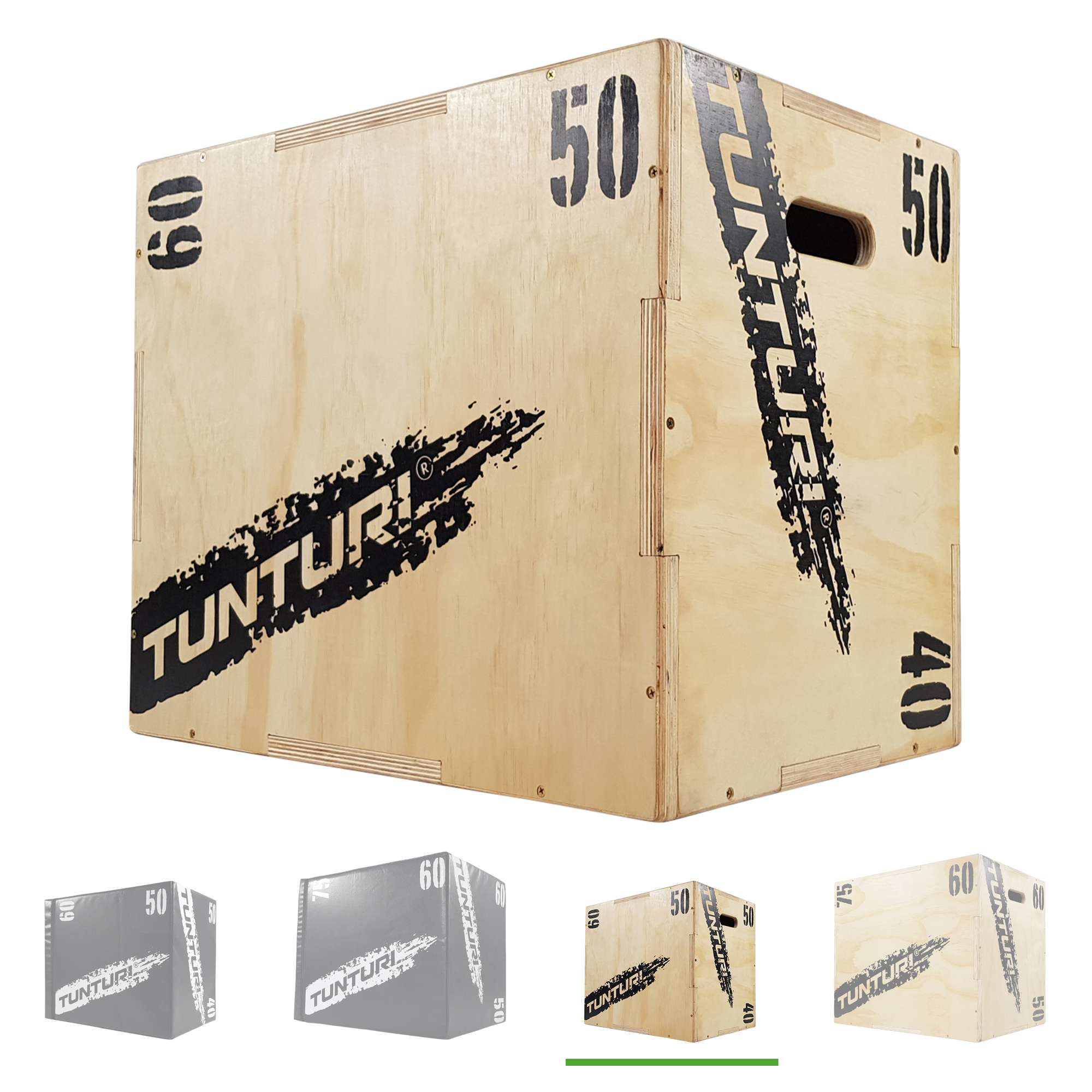 Tunturi Plyo Box - Wood 40/50/60cm - Zwart