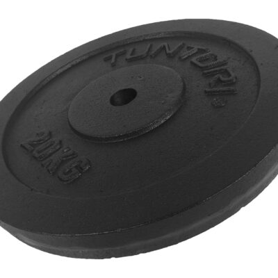 Tunturi Halterschijf - Plate Black Single 20kg - Zwart